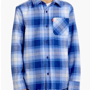 LEVIS LONG SLEEVE FLANNEL SHIRT BIG BOYS M NWT